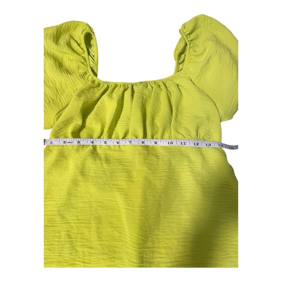Derek Heart Summer Neon Lime Green Mini Dress - Picture 8 of 11